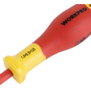 Destornillador Plano Aislado Delgado Workpro // Ferrenet