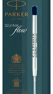 Parker Repuesto Boligrafo Quink Flow Fino 0.5mm Negro Plateado