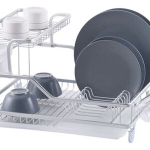 Secador Escurridor Platos Aluminio 2 Niveles Isel / Ferrenet Gris