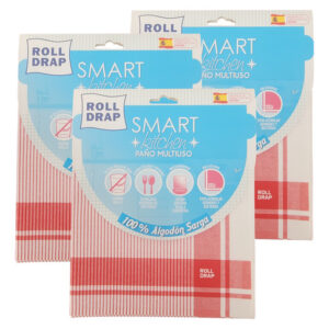 Set 3 Paño Cocina Roll Drap 100% Algodon España 40x64cm Isel