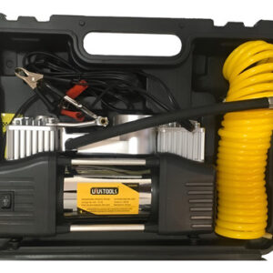 Compresor Mini Doble Piston 300w Uyustools Color Amarillo Frecuencia 0