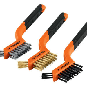 Juego 3 Mini Cepillo Alambre Acero Truper // Ferrenet