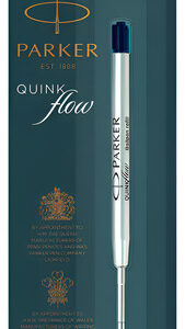 Parker Repuesto Boligrafo Quink Flow Medium 0.7mm Negro Negro Plateado