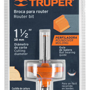 Broca Para Router, Redondeado Con Moldura, 1-1/2  Con Balero