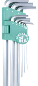 Juego Llaves Allen Hexagonales 9pcs Largas Metrica Jonnesway Cromado