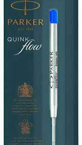 Parker Repuesto Boligrafo Quink Flow Medium 0.7mm Azul Azul Plateado
