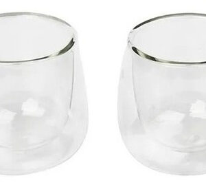 Set 2 Vasos Cafe 90ml Doble Pared Espresso Glasso / Ferrenet Transparente