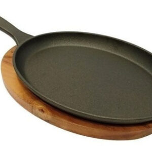 Sarten Plancha Hierro Fundido Base Madera Wayu // Ferrenet Imagen