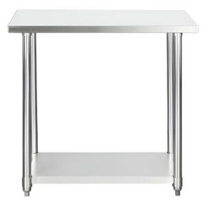 Meson Trabajo Central Inoxidable Con Repisa 90cm Ventus