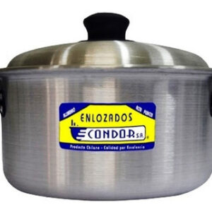 Olla Cacerola 24cm Aluminio Condor // Ferrenet Plateado