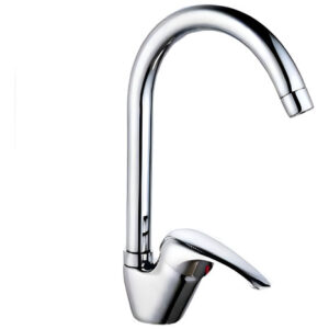 Monomando Lavaplato Grand Aquakit Acabado Brillante Color Plateado