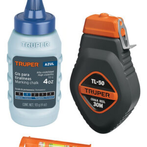Tizador Tiralineas Truper 30mts Con Repuesto Nivel Ferrenet