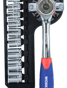 Juego Chicharra Doble Acción Workpro // Ferrenet Azul Y Rojo