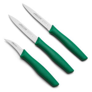 Set 3 Cuchillos Mondadores Arcos Premiun Verde Isel