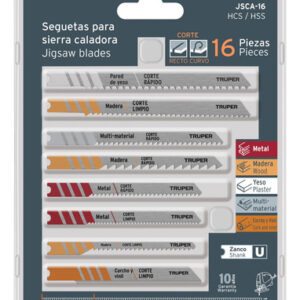 Juego Hojas Sierra Caladora 16pcs Truper // Ferrenet