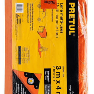 Lona Tapa Carga Multiuso 3x4mts Pretul // Ferrenet - Naranja