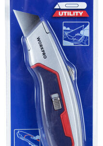 Cuchillo Seguridad Metal Cambio Rápido Workpro // Ferrenet