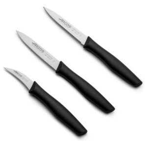 Set 3 Cuchillos Mondadores Arcos Premiun Negro Isel